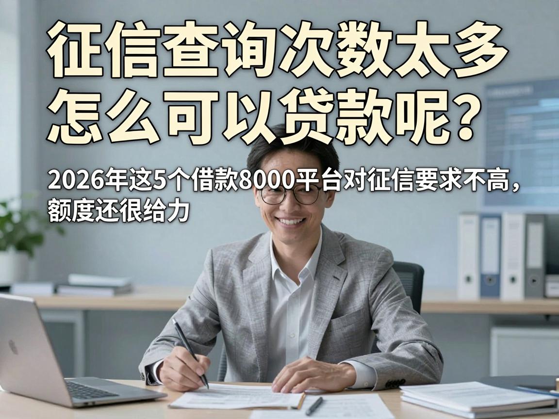 征信查询次数太多怎么可以贷款呢？2026年这5个借款8000平台对征信要求不高，额度还很给力！