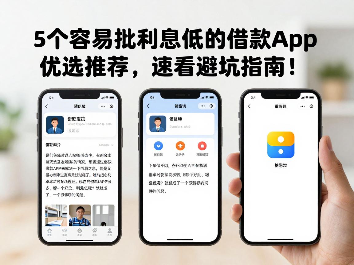 5个容易批利息低的借款app优选推荐，速看避坑指南！