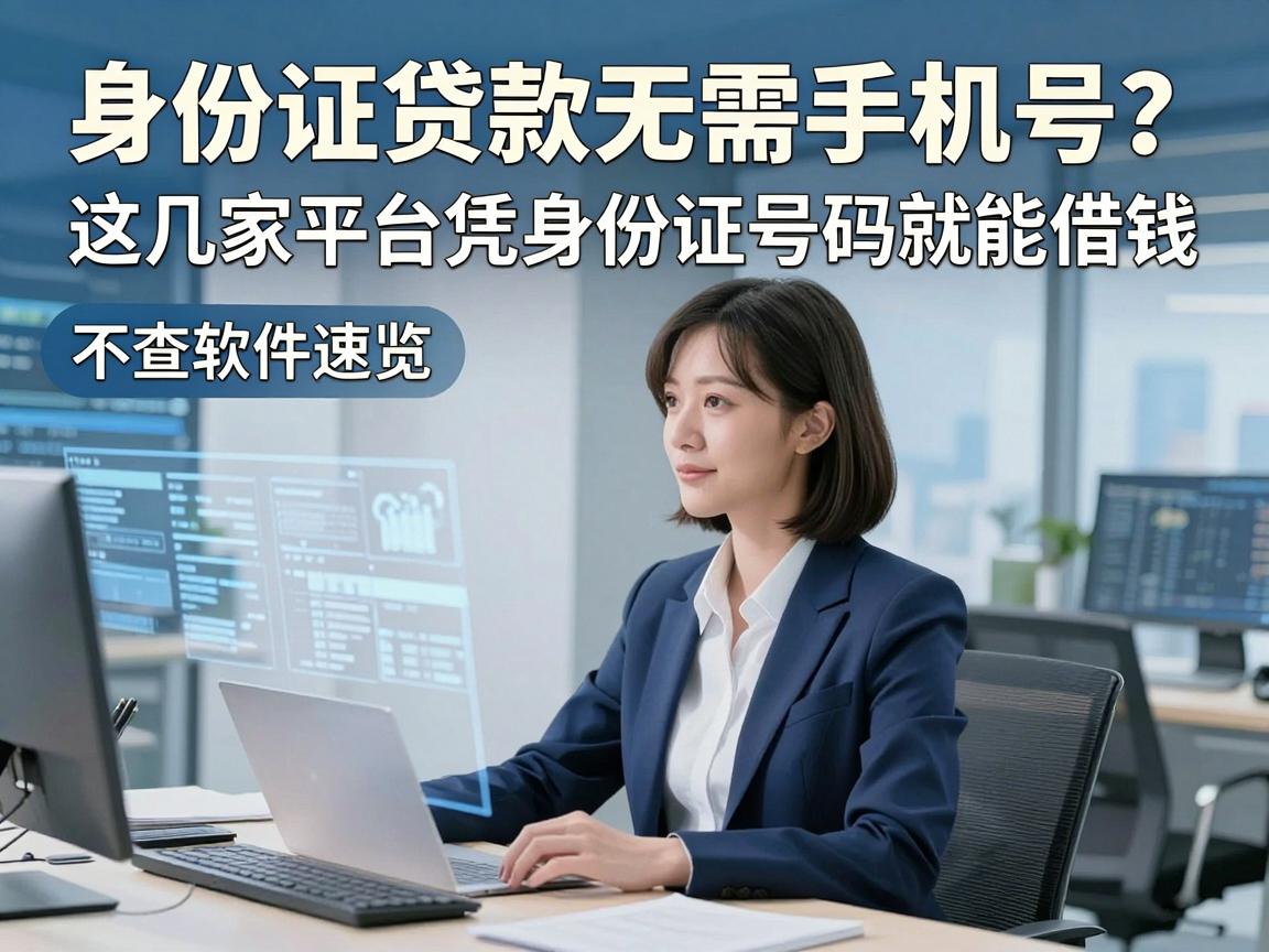身份证贷款无需手机号？这几家平台凭身份证号码就能借钱，不查软件速览