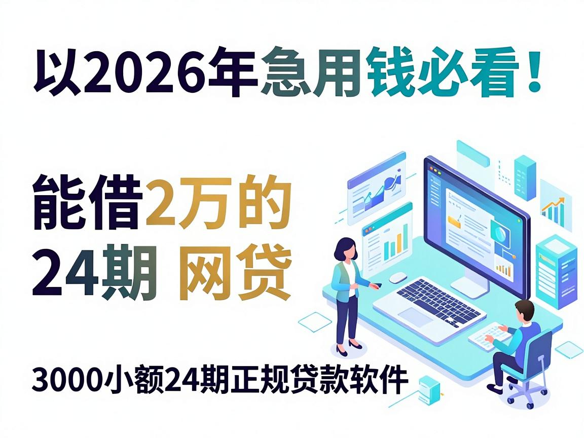 2026年急用钱必看！盘点5个能借2万的24期的正规网贷，附赠3000小额24期正规贷款软件推荐