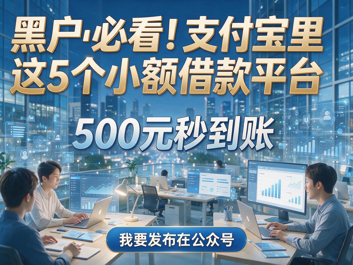 黑户必看！支付宝里这5个小额借款平台，500元秒到账