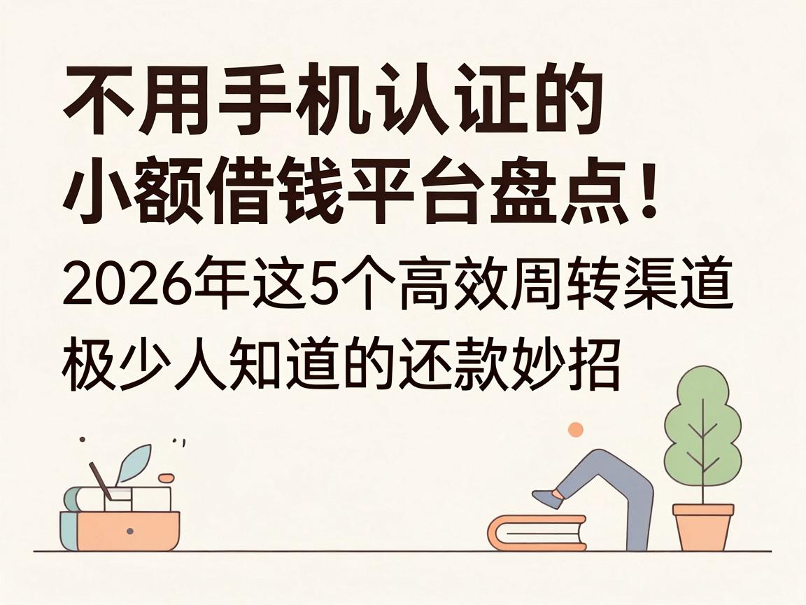 不用手机认证的小额借钱平台盘点！2026年这5个高效周转渠道，极少人知道的还款妙招