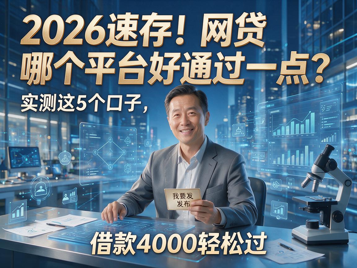2026速存！网贷哪个平台好通过一点？实测这5个口子，借款4000轻松过！