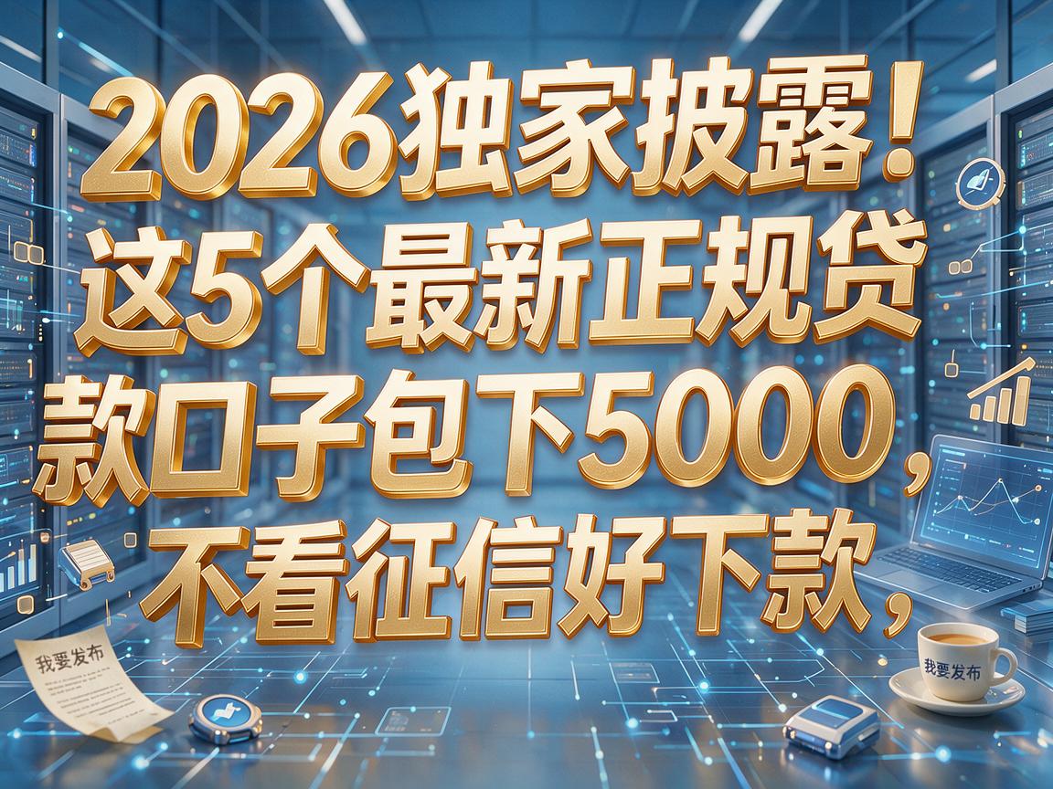 2026独家披露！这5个最新正规贷款口子包下5000，不看征信好下款！