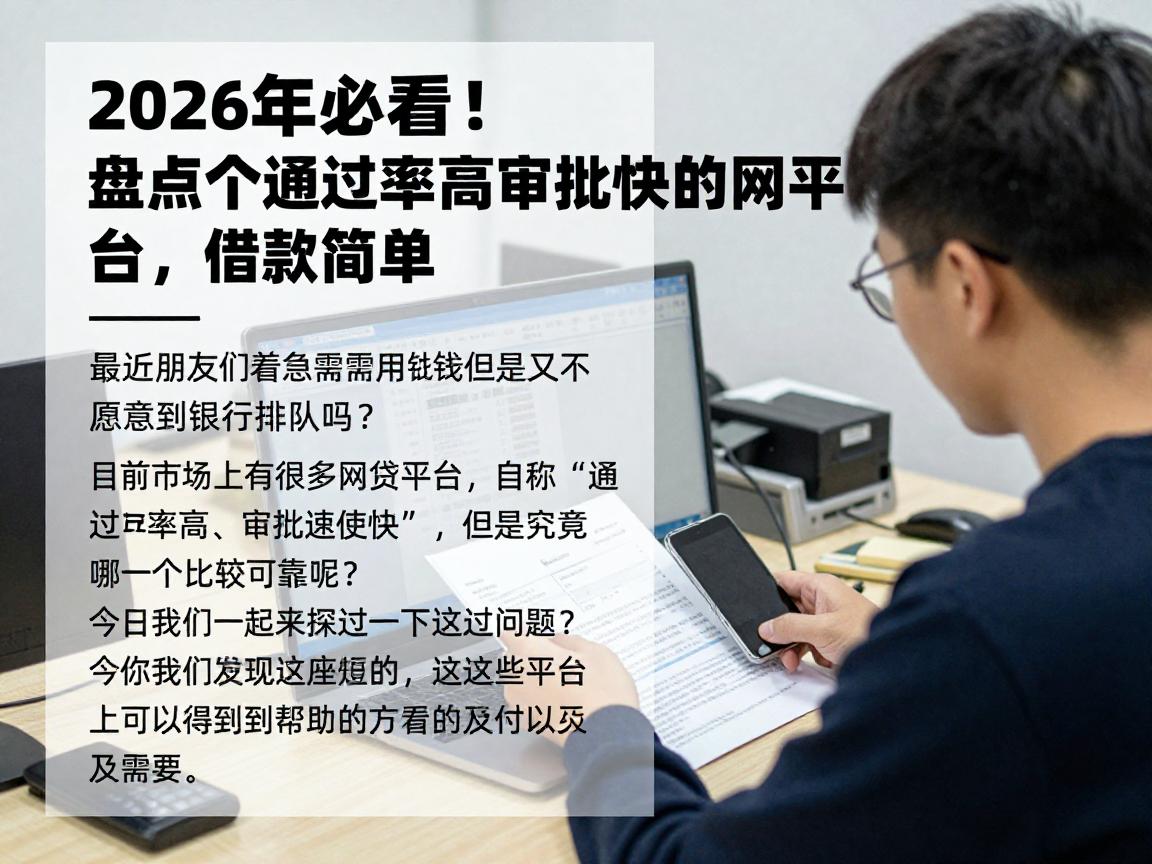 2026年必看！盘点5个通过率高审批快的网贷平台，借款超简单