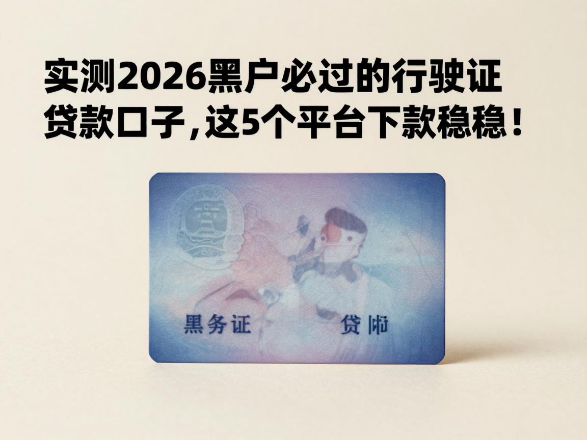 实测2026黑户必过的行驶证贷款口子，这5个平台下款稳！