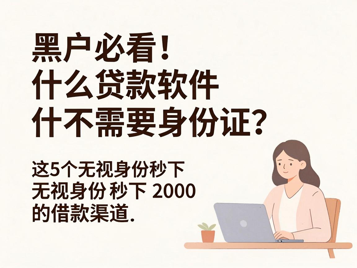 黑户必看！什么贷款软件不需要身份证？这5个无视身份秒下2000的借款渠道太流畅了