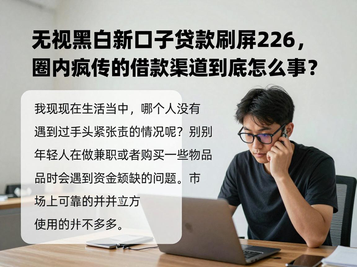 无视黑白新口子贷款刷屏2026，圈内疯传的借款渠道到底怎么回事？