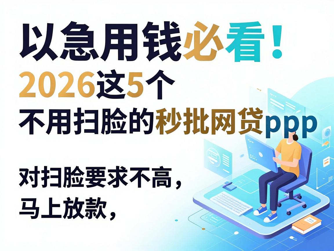 急用钱必看！2026这5个不用扫脸的秒批网贷app，对扫脸要求不高马上放款