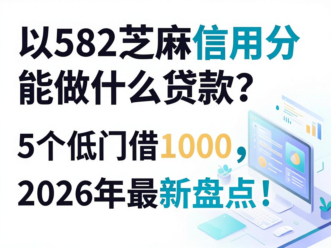582芝麻信用分能做什么贷款?这5个低门槛口子可借1000,2026年最新盘点!
