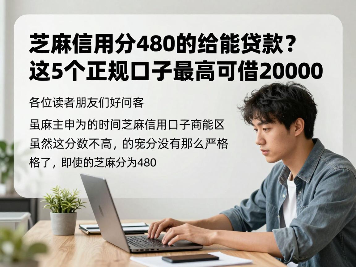 芝麻信用分480的给能贷款？这5个正规口子最高可借20000