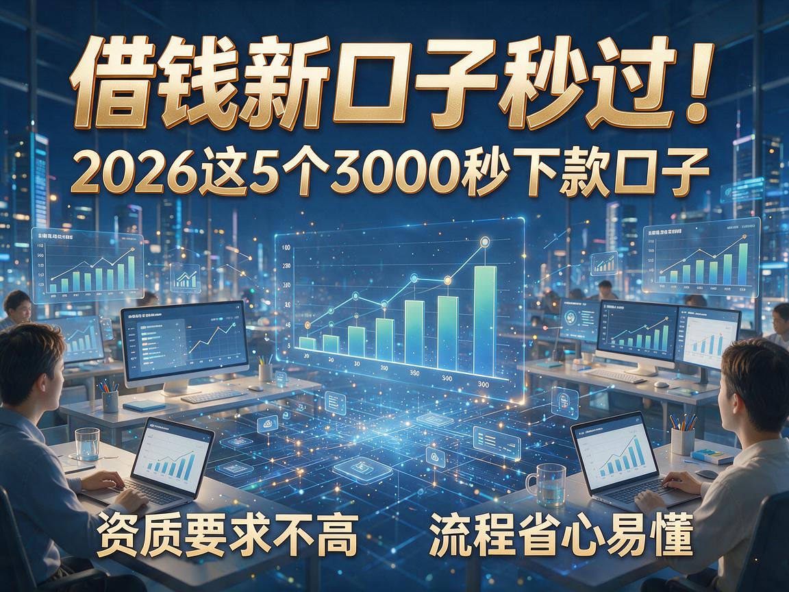 借钱新口子秒过！2026这5个3000秒下款口子，资质要求不高、流程省心易懂