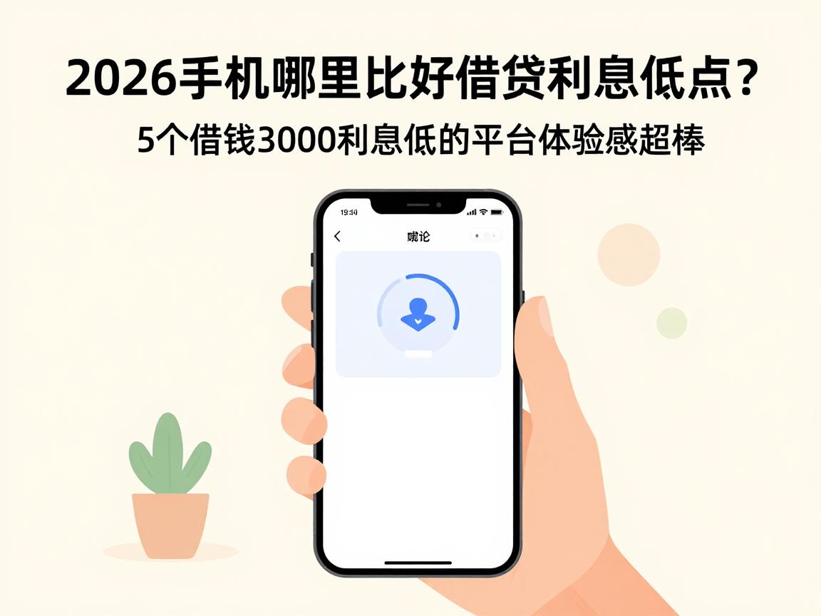 2026手机哪里比较好借钱利息低点？这5个借钱3000利息低的平台体验感超棒