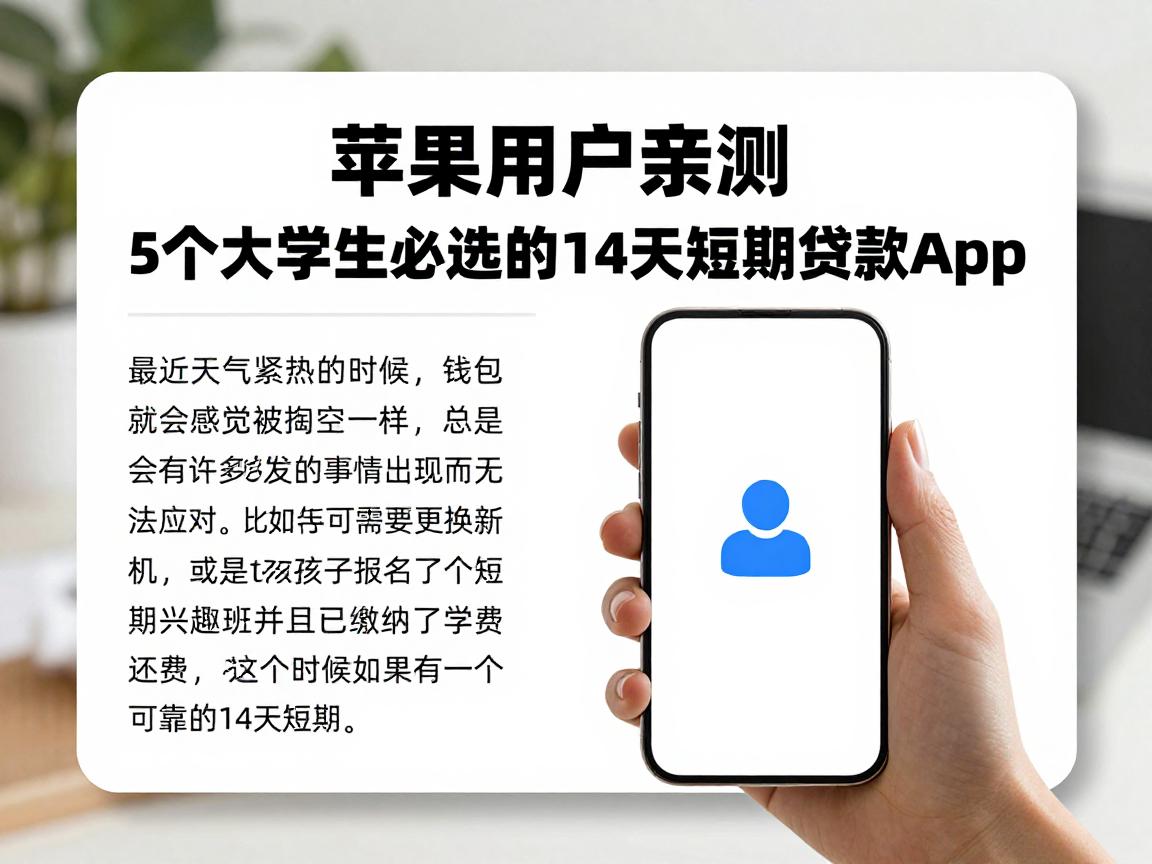 苹果用户亲测！5个大学生必选的14天短期贷款App