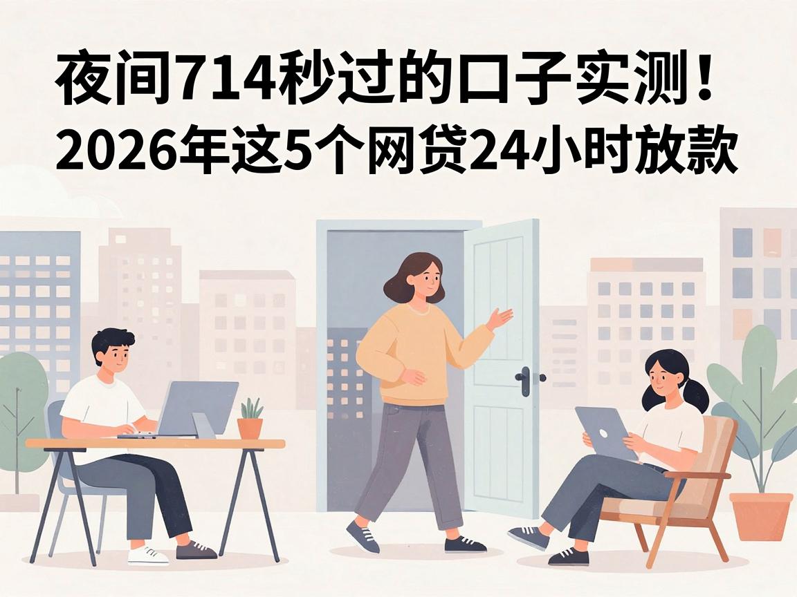 夜间714秒过的口子实测！2026年这5个网贷24小时放款，秒批秒到账