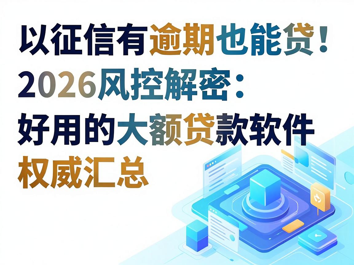 征信有逾期也能贷！2026风控解密：好用的大额贷款软件权威汇总