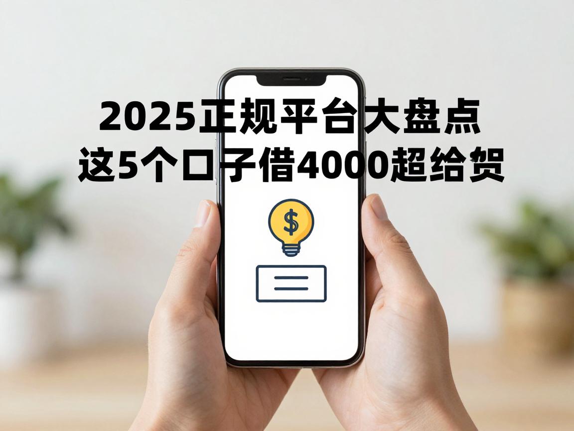 手机借钱必看！2025正规平台大盘点，这5个口子借4000超给力