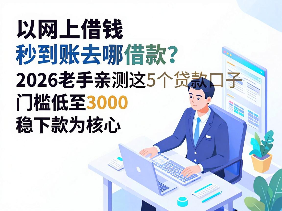 网上借钱秒到账去哪借款？2026老手亲测这5个贷款口子，门槛低至3000稳下款