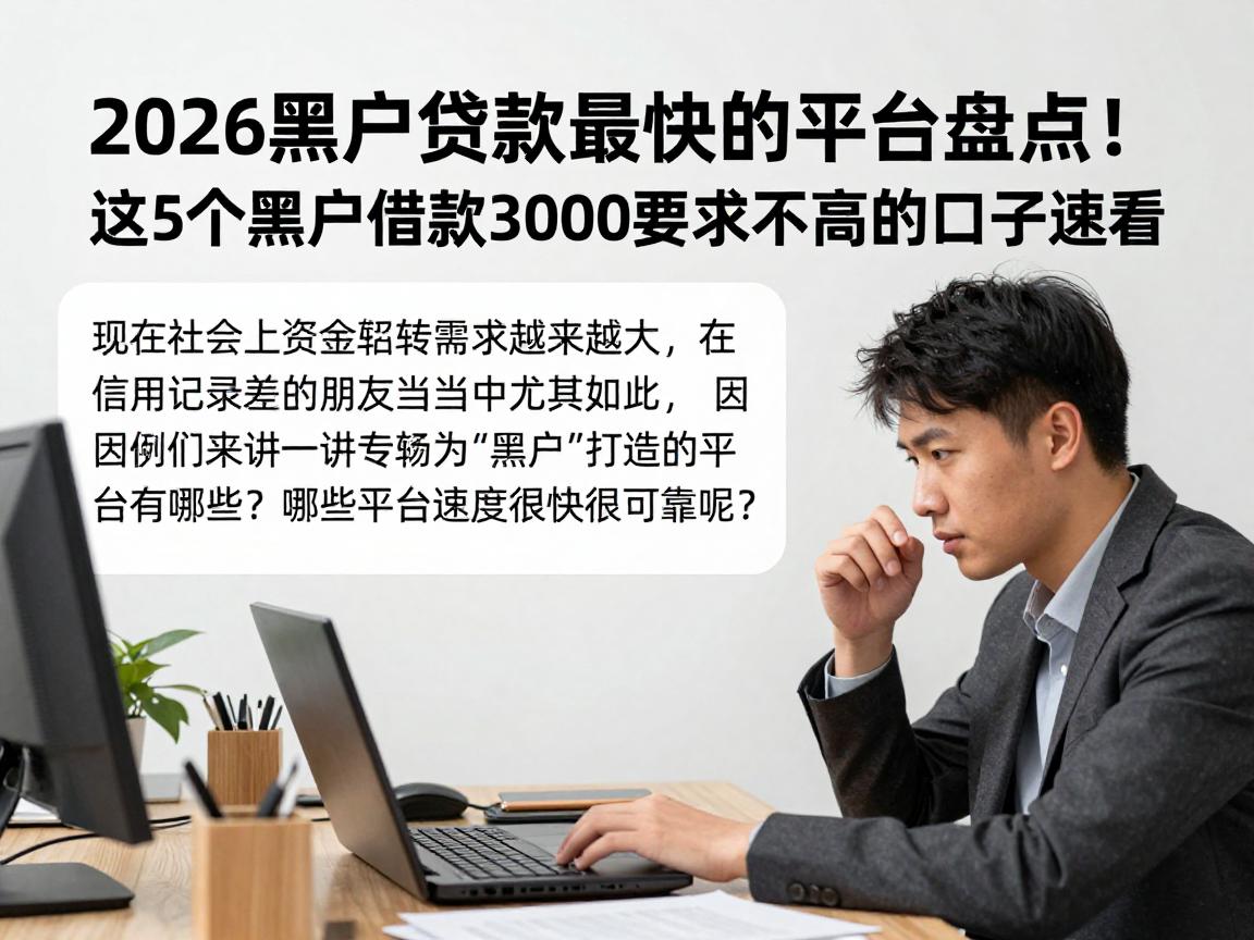 2026黑户贷款最快的平台盘点！这5个黑户借款3000要求不高的口子速看