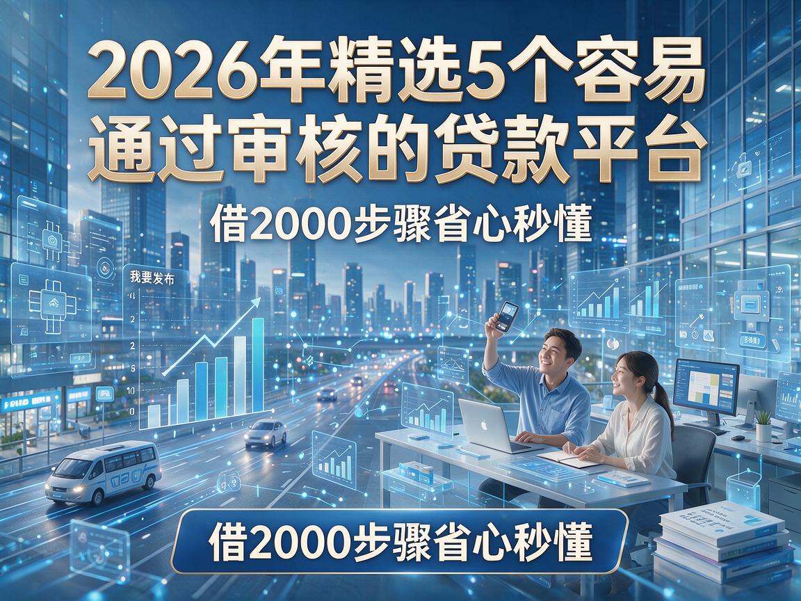 2026年精选5个容易通过审核的贷款平台，借2000步骤省心秒懂