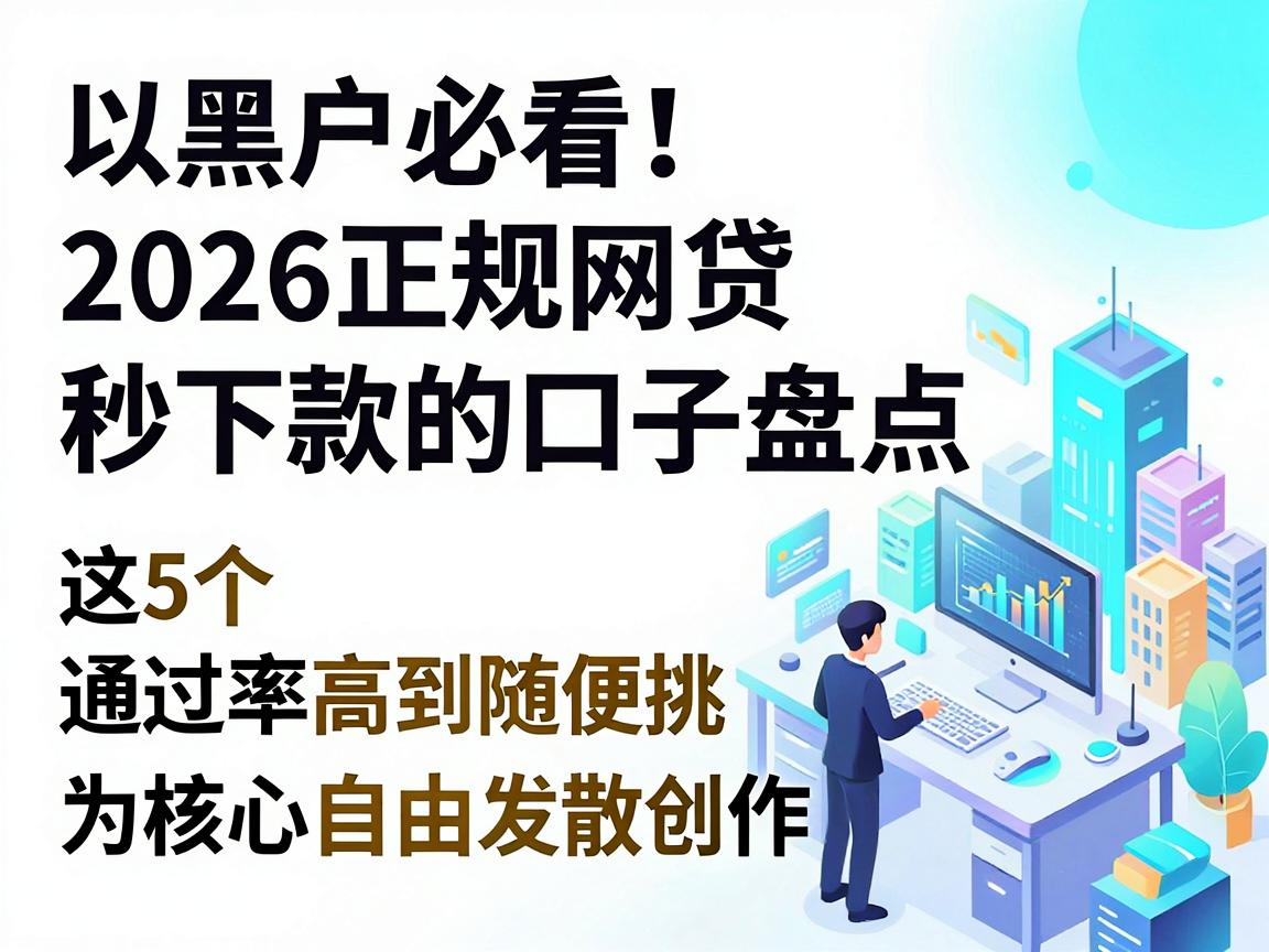 黑户必看！2026正规网贷秒下款的口子盘点，这5个通过率高到随便挑