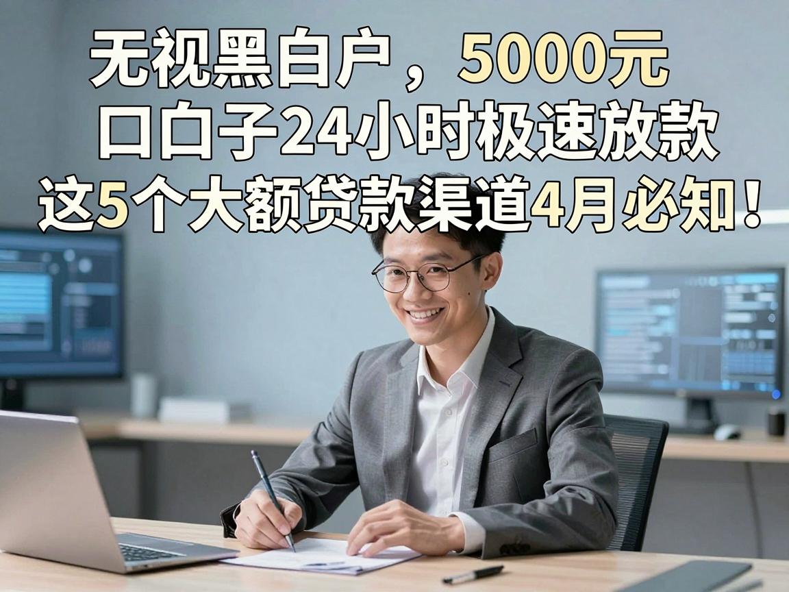 无视黑白户，5000元口子24小时极速放款，这5个大额贷款渠道4月必知！