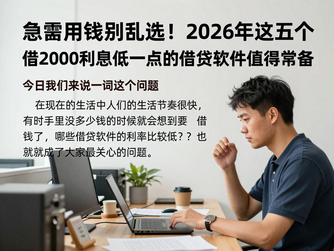 急需用钱别乱选！2026年这五个借2000利息低一点的借贷软件值得常备