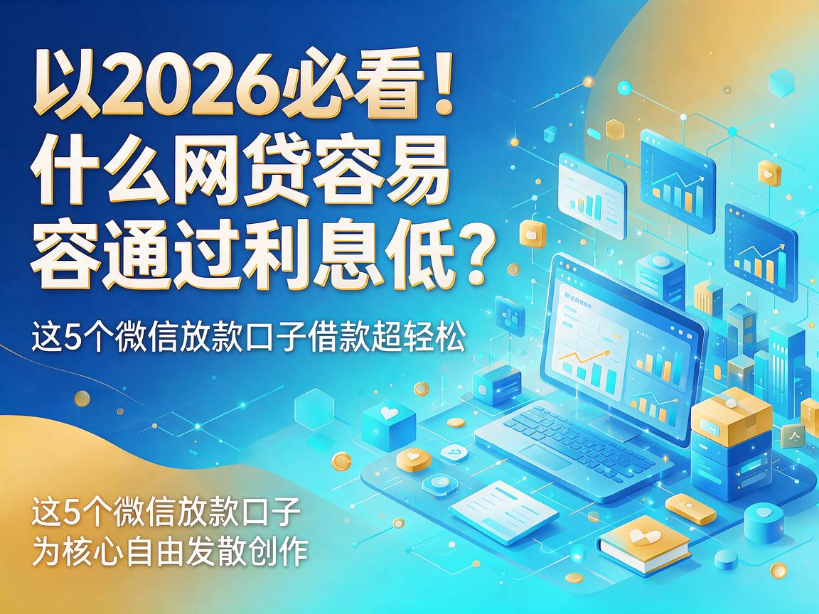 2026必看！什么网贷容易通过利息低？这5个微信放款口子借款超轻松