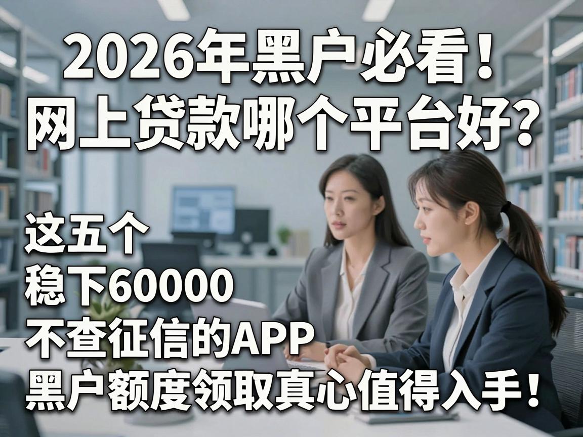 2026年黑户必看！网上贷款哪个平台好？这五个稳下6000不查征信的APP，黑户额度领取真心值得入手！