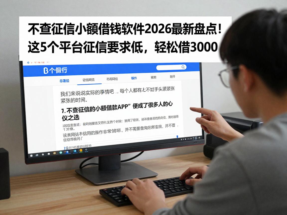 不查征信小额借钱软件2026最新盘点！这5个平台征信要求低，轻松借3000