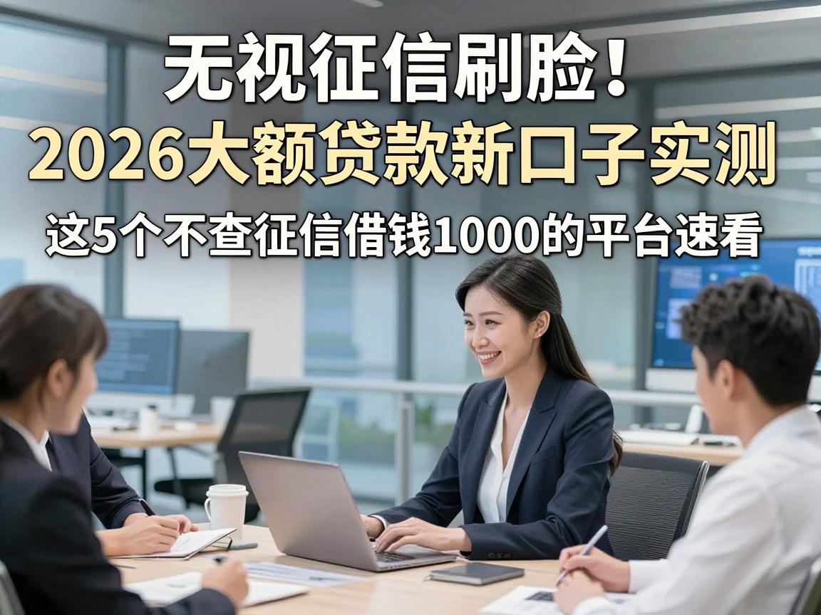 无视征信刷脸！2026大额贷款新口子实测，这5个不查征信借钱1000的平台速看