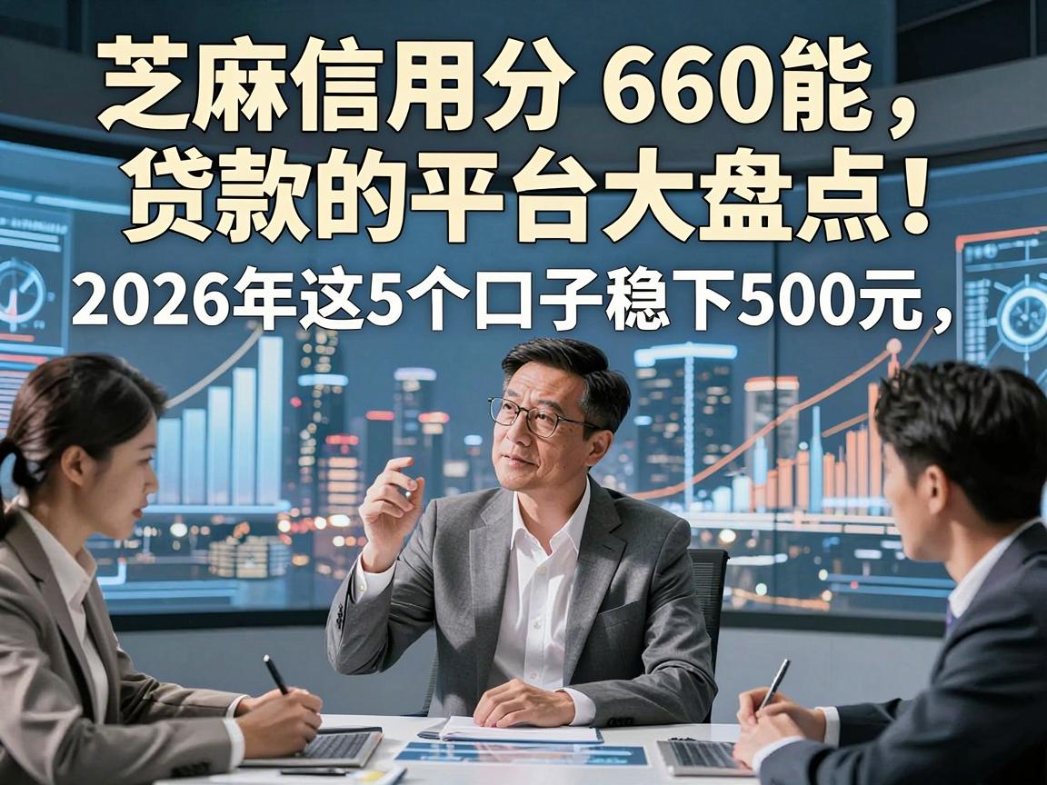 芝麻信用分660能贷款的平台大盘点！2026年这5个口子稳下500元