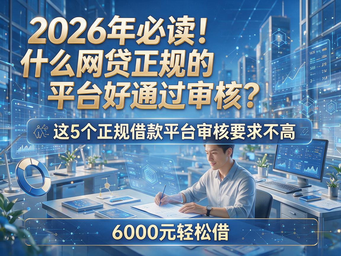 2026年必读！什么网贷正规的平台好通过审核？这5个正规借款平台审核要求不高，6000元轻松借！