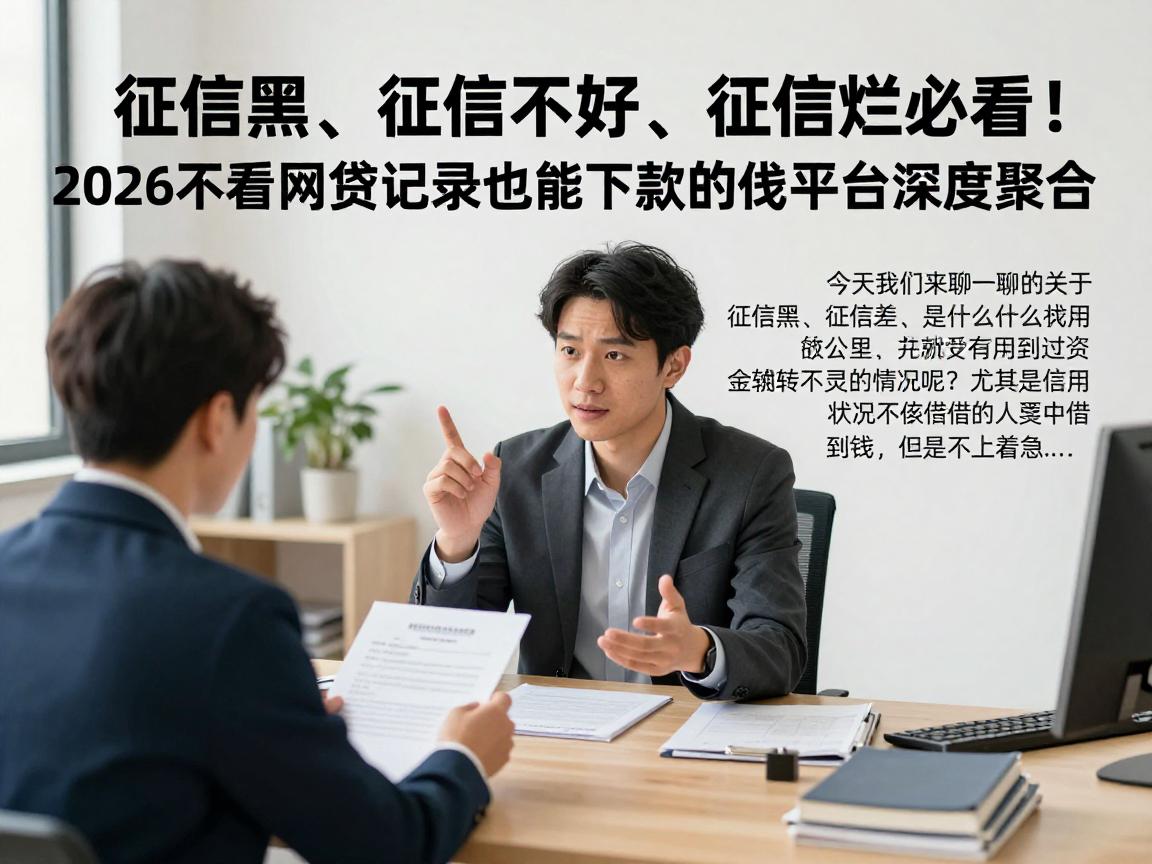 征信黑、征信不好、征信烂必看！2026不看网贷记录也能下款的借钱平台深度聚合