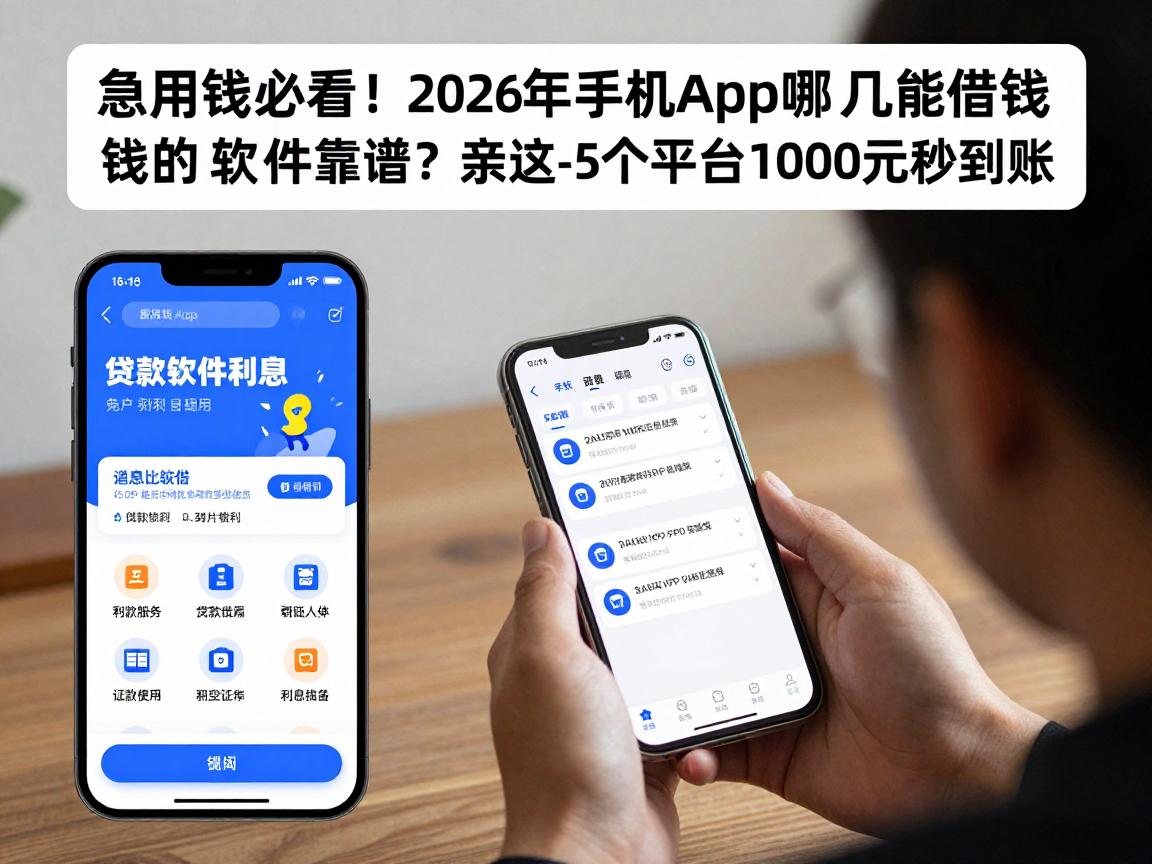 急用钱必看！2026年手机App哪几个能借钱的软件靠谱？亲测这5个平台1000元秒到账