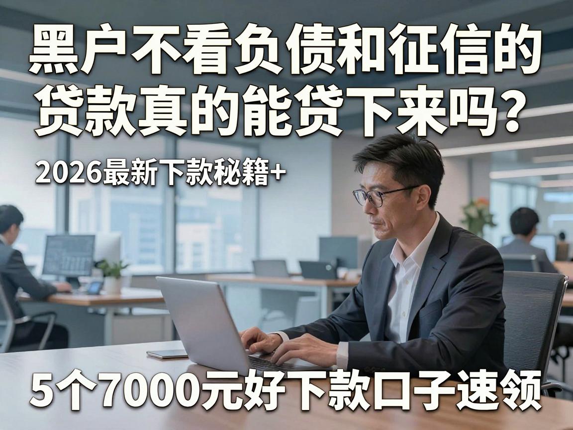黑户不看负债和征信的贷款真的能贷下来吗？2026最新下款秘籍+5个7000元好下款口子速领