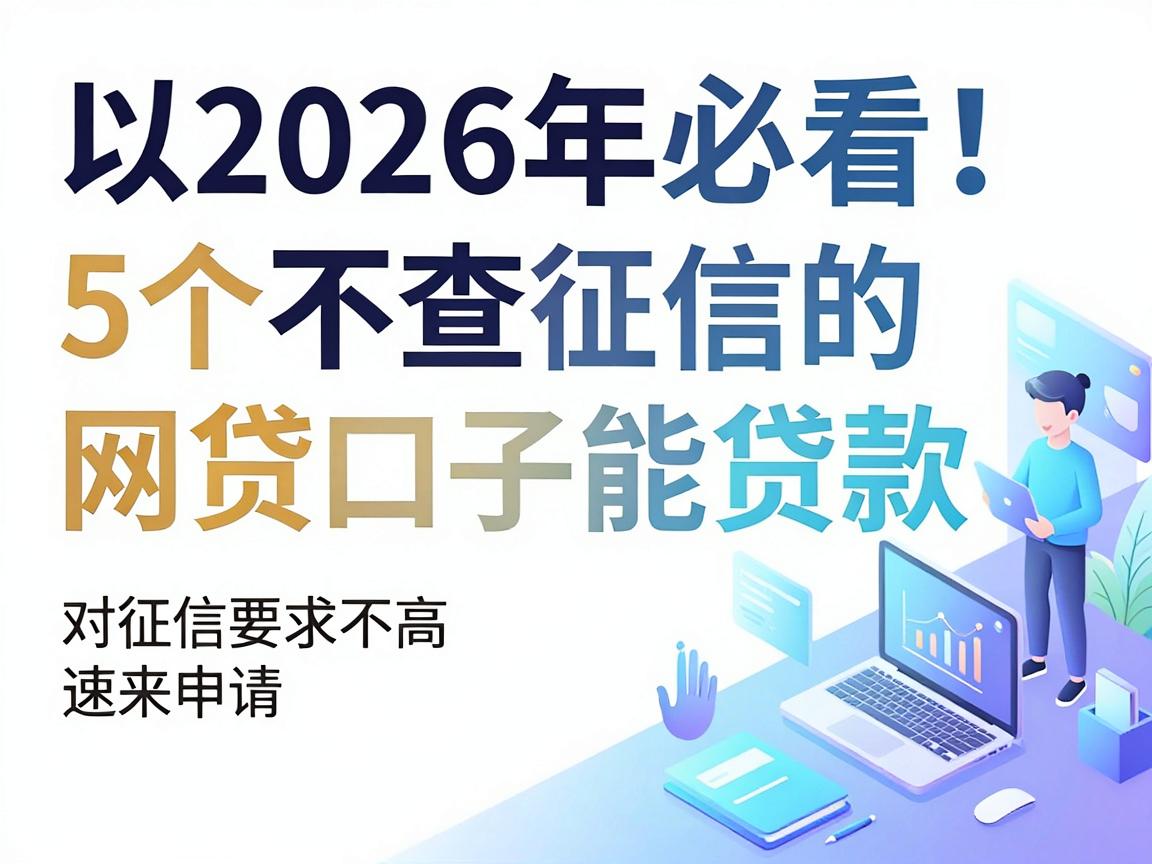 2026年必看！5个不查征信的网贷口子能贷款，对征信要求不高速来申请