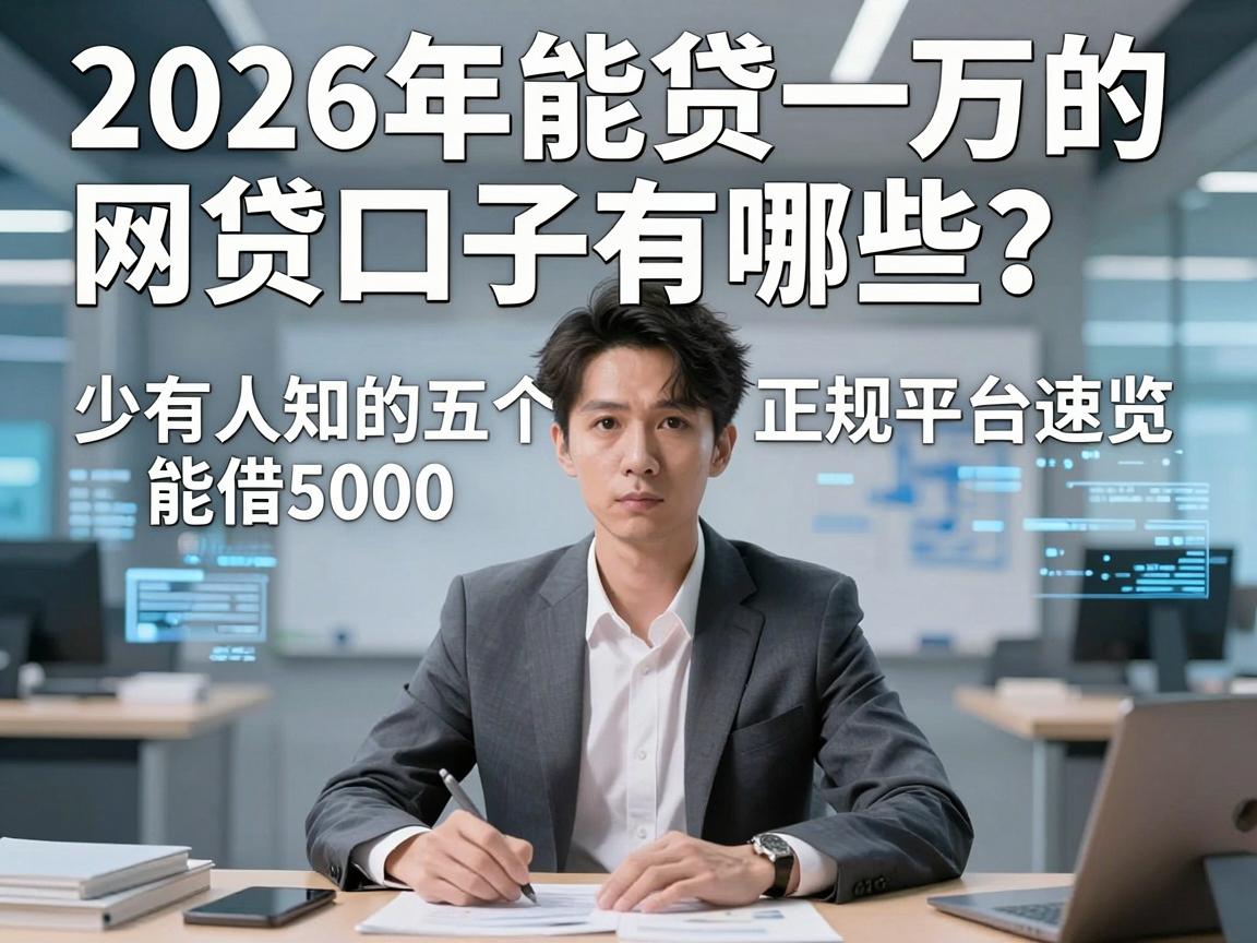 2026年能贷一万的网贷口子有哪些？少有人知的五个能借5000正规平台速览