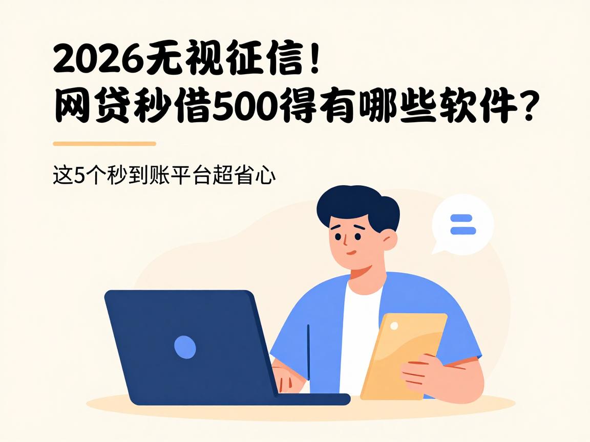 2026无视征信！网贷秒借500得有哪些软件？这5个秒到账平台超省心