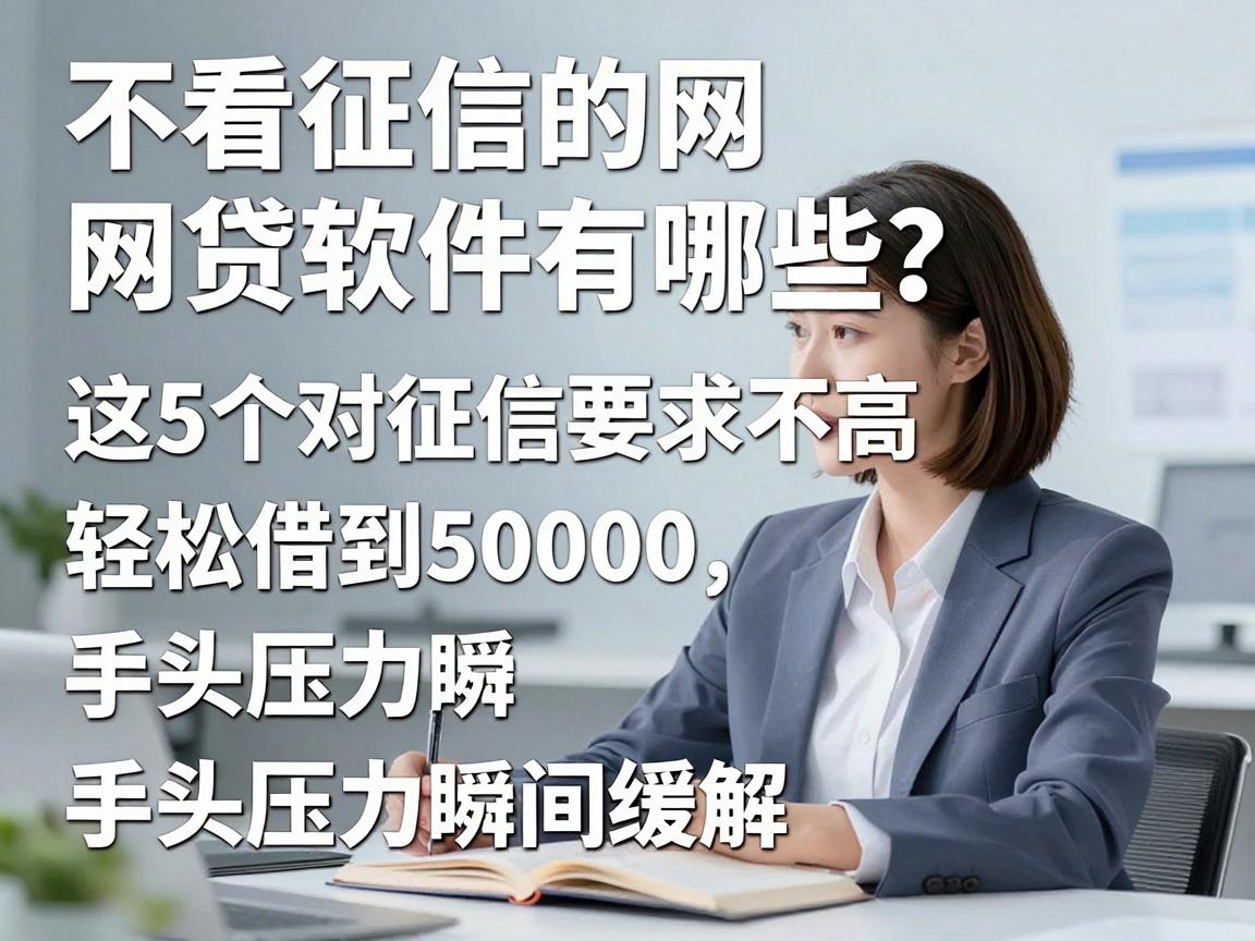 不看征信的网贷软件有哪些？这5个对征信要求不高，轻松借到50000，手头压力瞬间缓解！