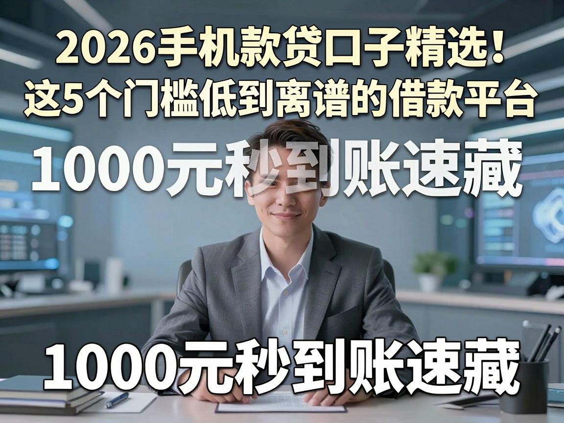 2026手机款贷口子精选！这5个门槛低到离谱的借款平台，1000元秒到账速藏
