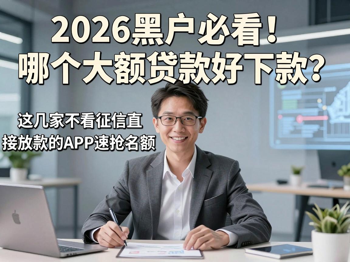 2026黑户必看！哪个大额贷款好下款？这几家不看征信直接放款的APP速抢名额