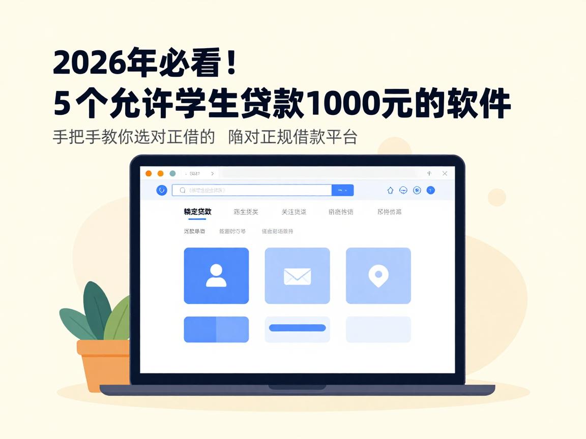 2026年必看！5个允许学生贷款1000元的软件，手把手教你选对正规借款平台