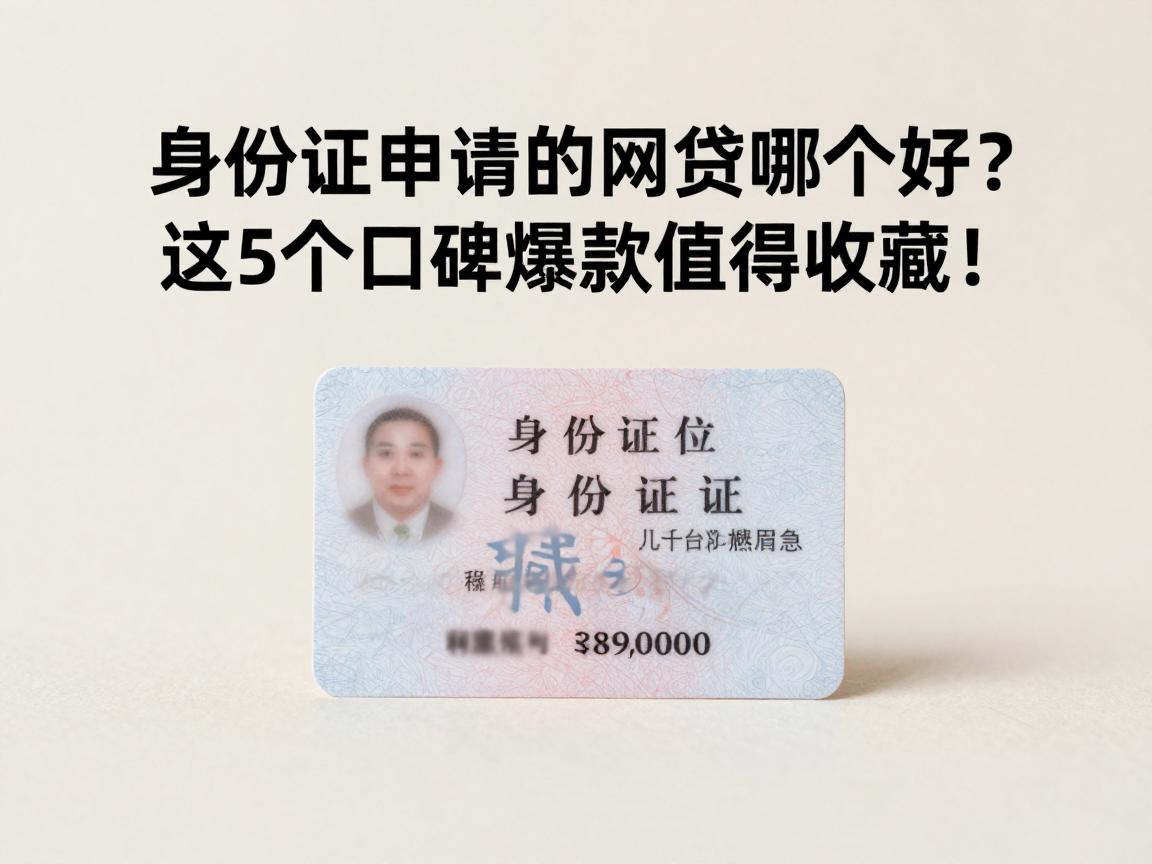 身份证申请的网贷哪个好？这5个口碑爆款值得收藏！