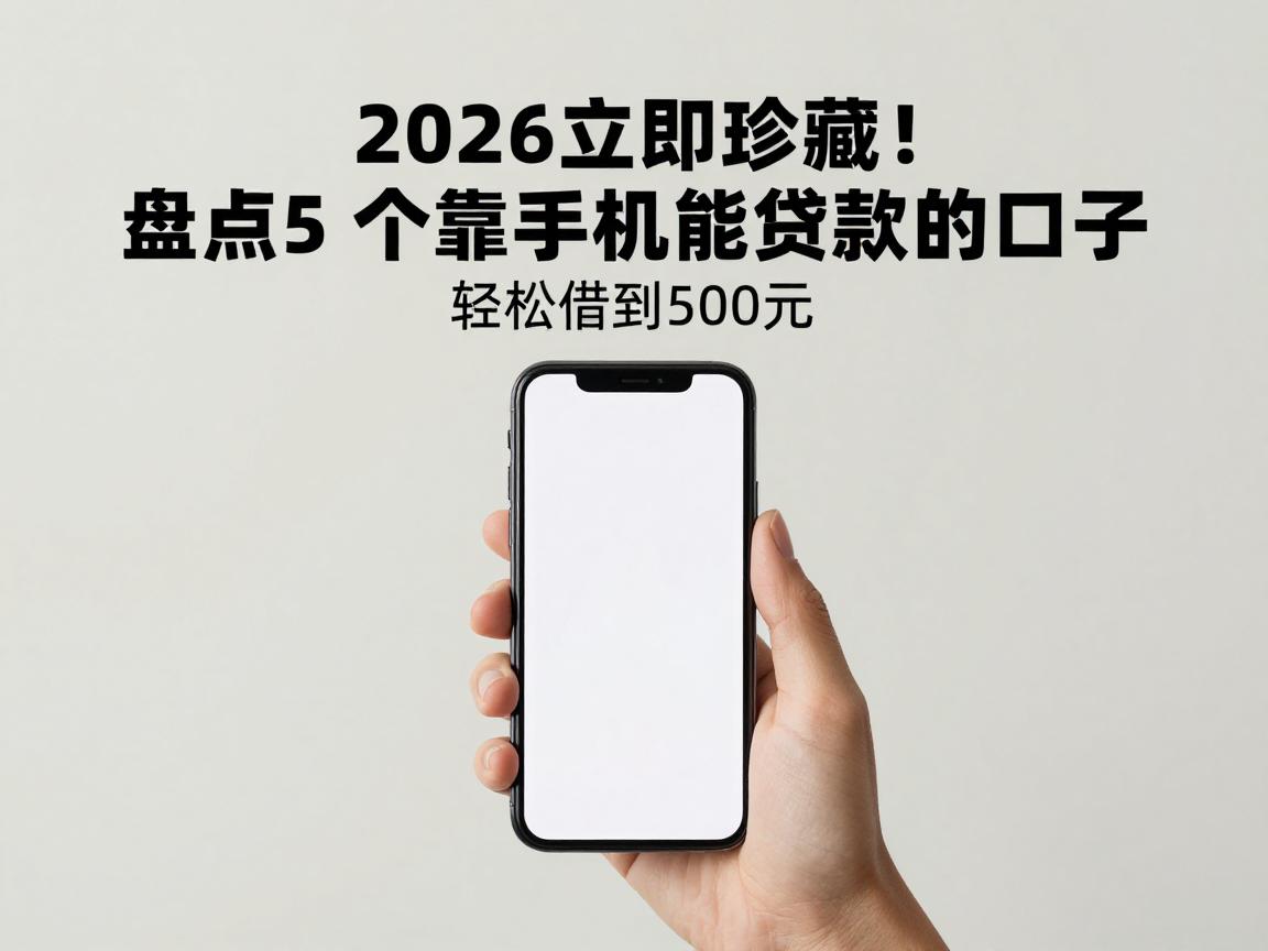 2026立即珍藏！盘点5个靠手机能贷款的口子，轻松借到500元