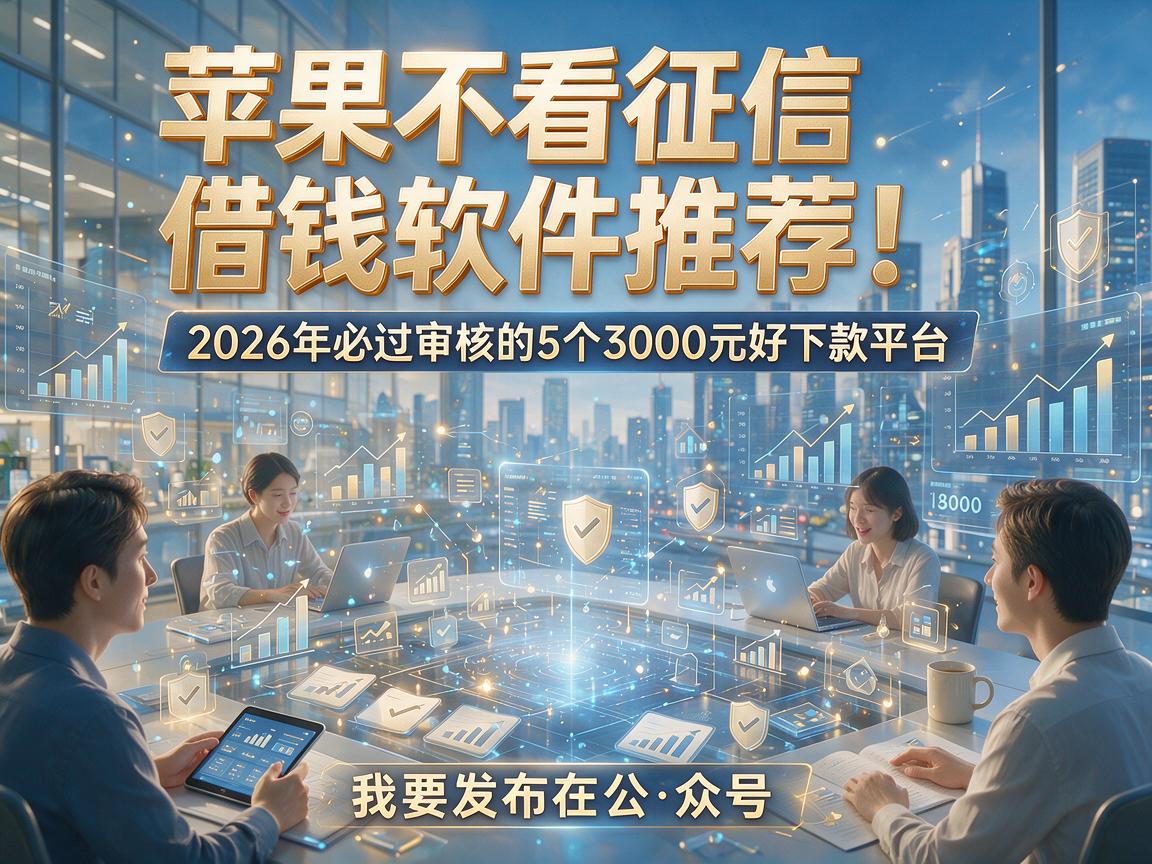 苹果不看征信借钱软件推荐！2026年必过审核的5个3000元好下款平台