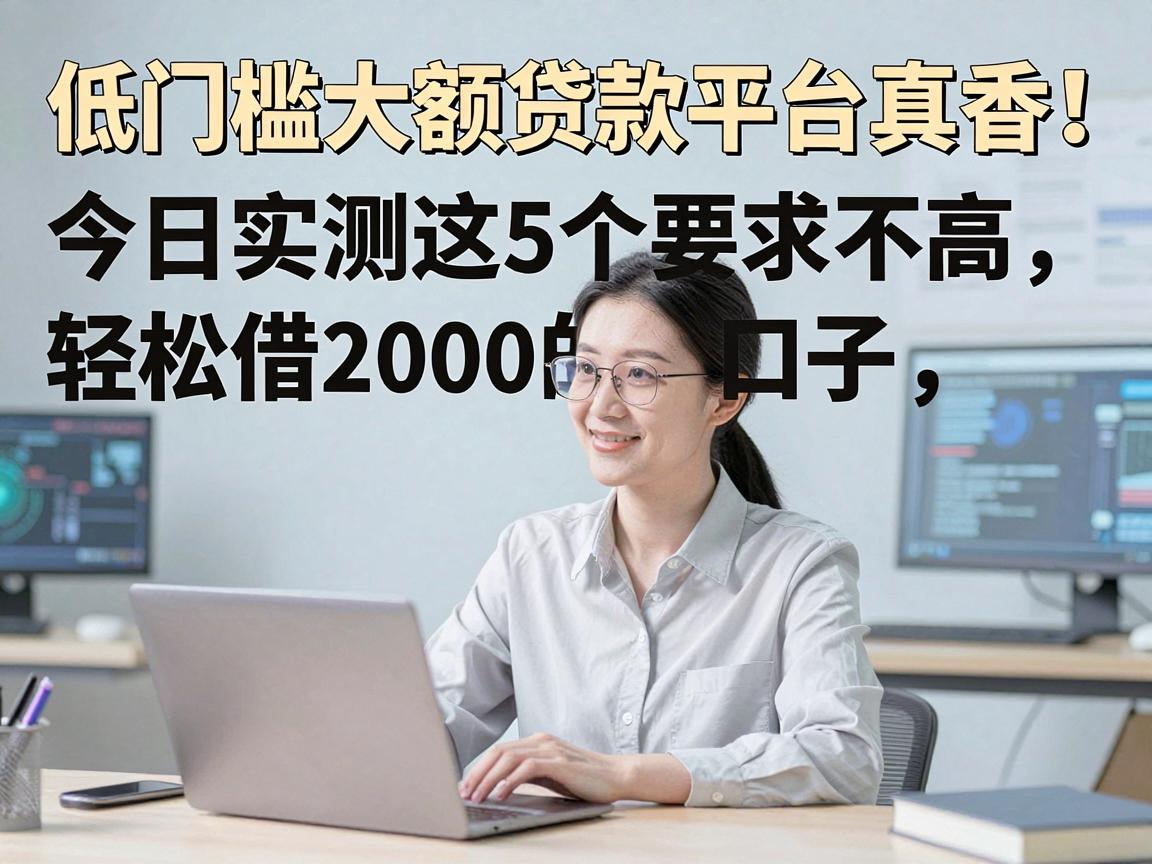 低门槛大额贷款平台真香！今日实测这5个要求不高、轻松借2000的口子