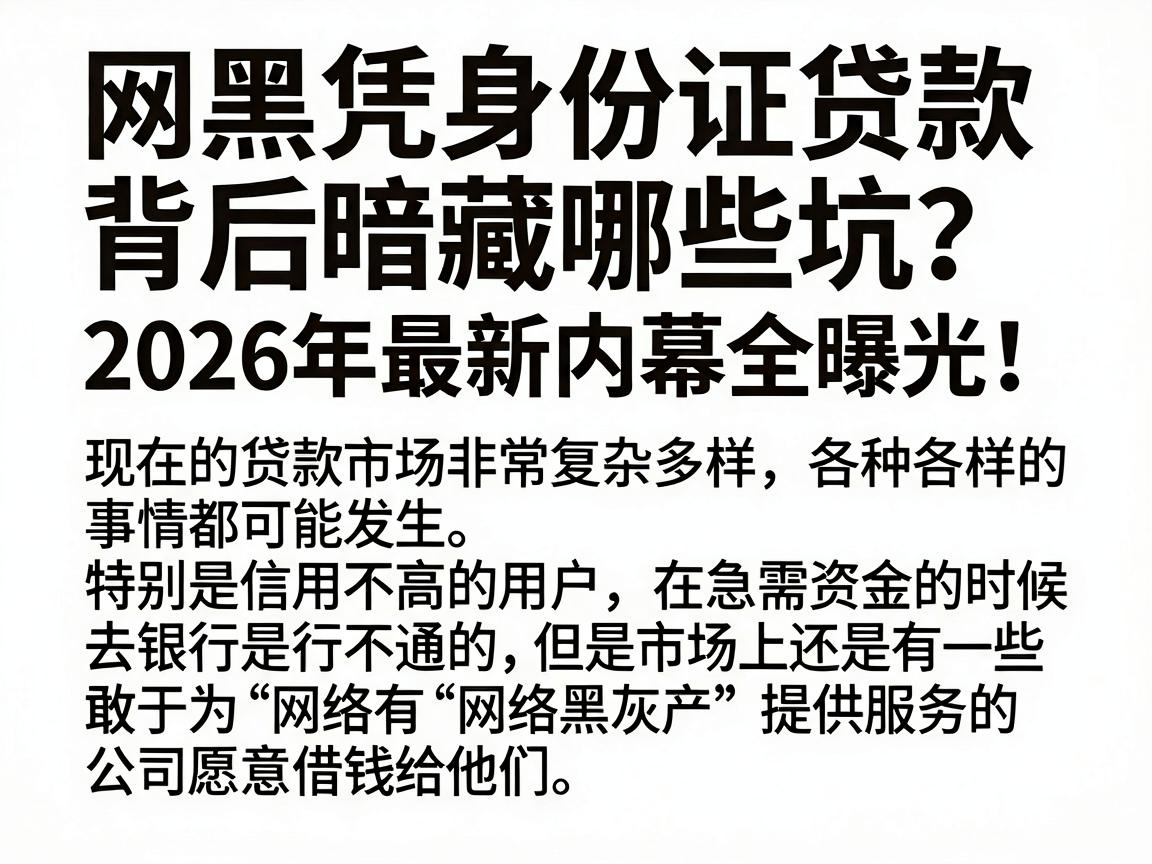 网黑凭身份证贷款背后暗藏哪些坑？2026年最新内幕全曝光！