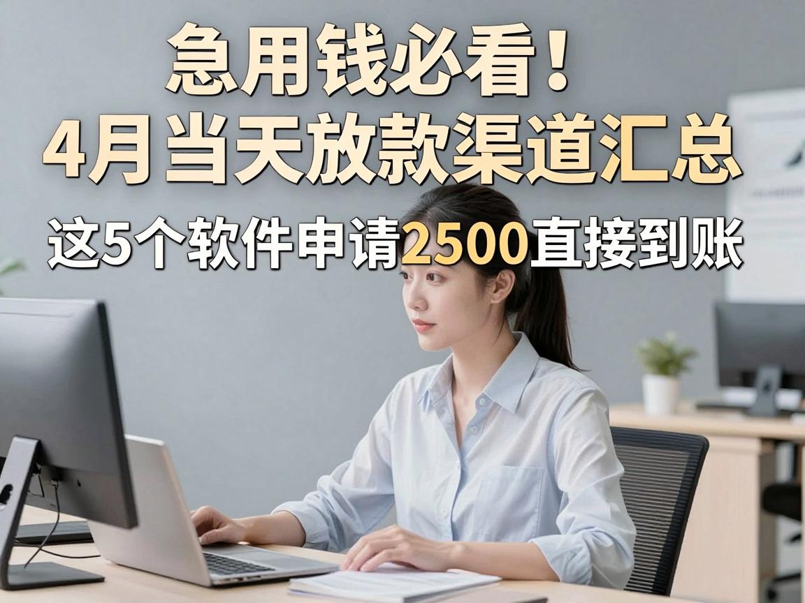 急用钱必看！4月当天放款渠道汇总，这5个软件申请2500直接到账