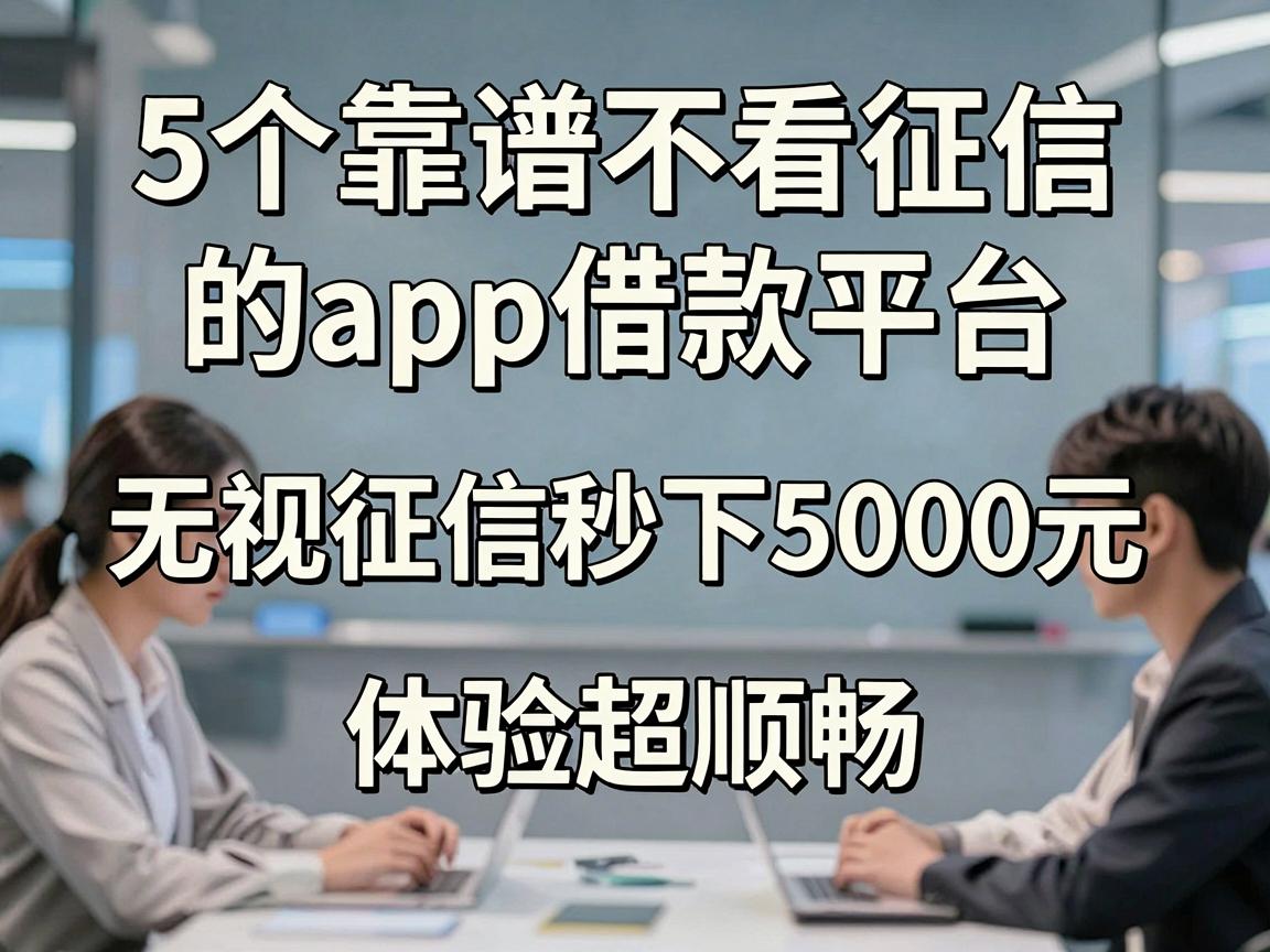 5个靠谱不看征信的app借款平台，无视征信秒下5000元，体验超顺畅！